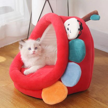 Villa para Arena de Gato Semi-cerrada Desmontable y Lavable